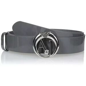 Armani Jeans Bovine Leather Dark Gray Belt w/ Aj Buckle Size IV (4) 97/112 CM